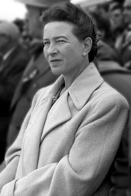 Simone de Beauvoir in Beijing, 1955. De Beauvior wrote the groundbreaking essay 'le Deuxieme Sexe' which illustrated the differences between the rights of men and women.