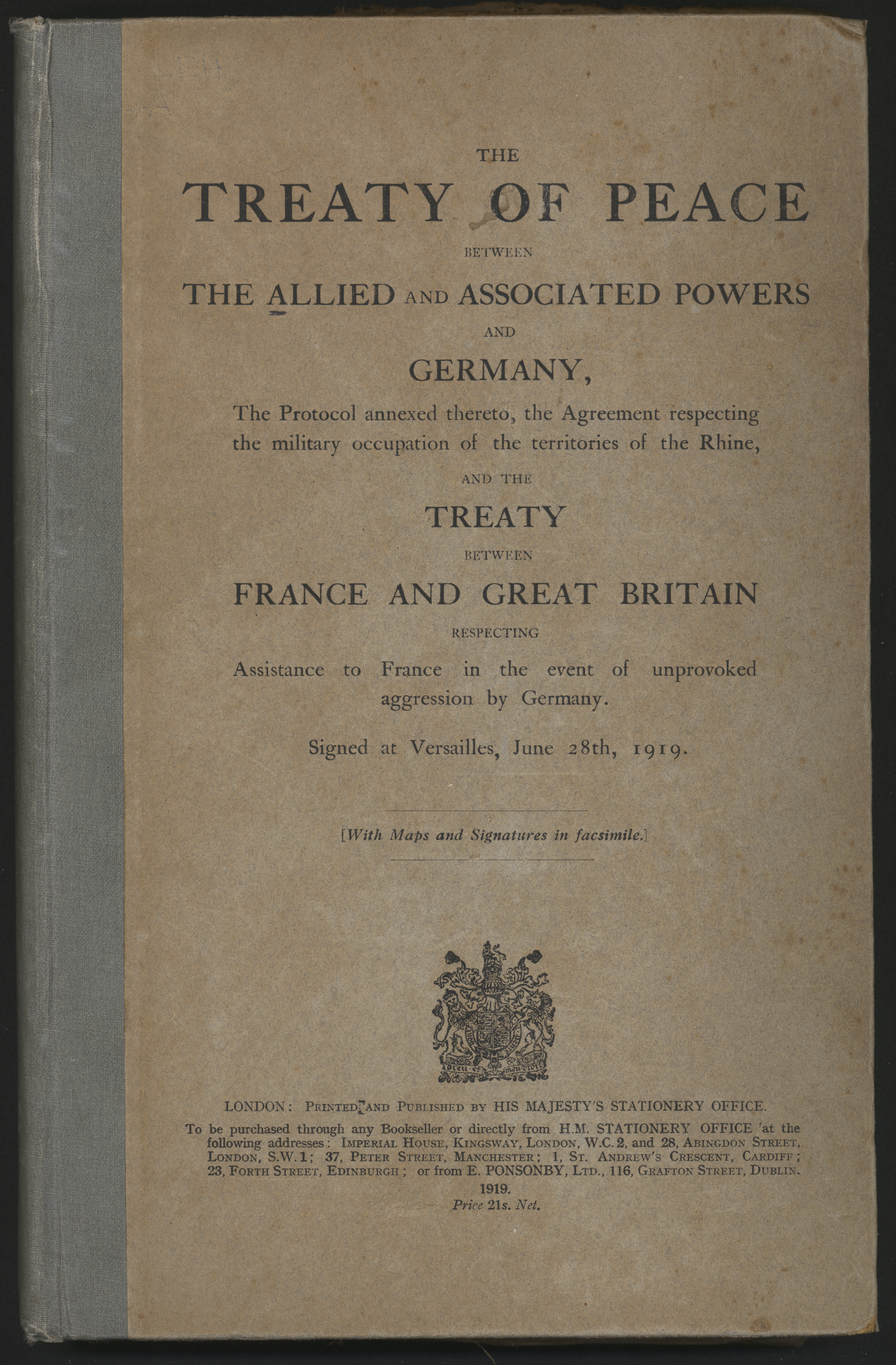 The Treaty of Versailles