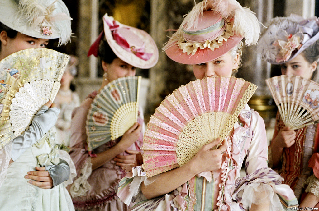 Promotional photograph from Sophia Coppola's historical drama *Marie Antoinette*. A colorful and charming movie that proves how narrative can be persuasive in its simplification of certain histories translated on film. Property of Sony Pictures, photo credit to Leigh Johnson.